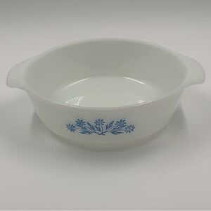 Vintage Anchor Hocking 473 Blue Cornflower Casserole Dish 1 Qt